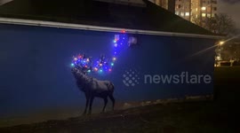 a suspected new Banksy stencil appears in east london.