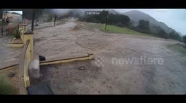 US, Los Angeles: Val Verde Mud And Debris Flow Caught On Camera