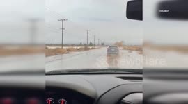 US, Los Angeles: Palmdale Vehicles Swept Away Caught On Camera