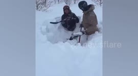 Friends rescue young woman skier buried upside down in avalanche