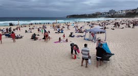 Bondi Beach on Christmas Day, Sydney, Australia