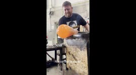 Mesmerizing Molten Glass: French Artist Creates Stunning Human Head Sculpture