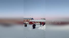 Greenland: Santa Claus Makes Dramatic Helicopter Arrival On Christmas Eve