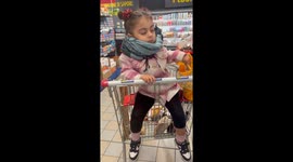 Sleepy Grocery Cart Snacking