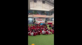 Buddhist monks mix religions as the join Christmas celebration in Thailand