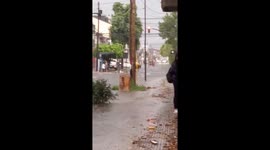 Heavy rain triggers flooding in Buenos Aires, Argentina