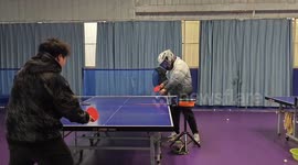 Unexpected funny ping pong rally in Sichuan, China