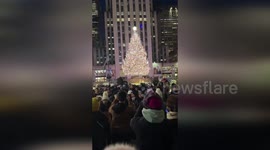 US: Busiest Christmas Season As Massive Crowds Flood Rockefeller Center In New York City