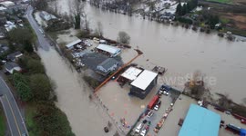 Drone Footage of Record High Flood in Downtown Snohomish, WA