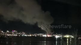 US: Three-Alarm Fire Breaks Out at Historic Waterfront Building in Portland, Maine