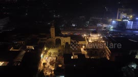 Syria: Drone shot of Churches in Damascus on Christmas Eve