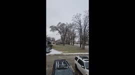 Ontario Canada was ravaged by a boxing day ice store leaving the town covered in ice