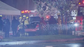 US, Los Angeles: Glassell Park 1 Dead In Fiery Crash