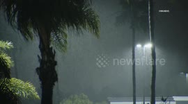 US, Los Angeles: Oxnard Overnight Rain And Wind