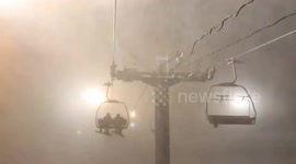 Gondola Battles Near-Zero Visibility as Blizzard Slams Hokkaido Ski Resort