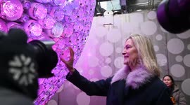 NY: New Year's Eve Crystal Installation On New Year's Eve Ball