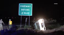 US, Phoenix: Gold Canyon US-60 Rollover Crash