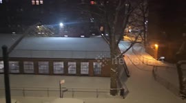 Light to moderate snowfall continues in New York, USA