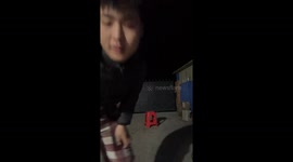 Man falls as chair breaks mid-air in Jilin, China