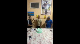 Birthday celebration ends with face in the cake in Machala, Ecuador
