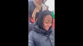 Couple’s snowy honeymoon luge ends in funny surprise in Cauterets, France