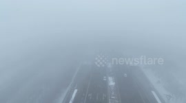 China: Heavy fog blankets Urumqi