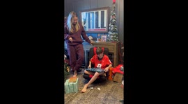 Son’s tearful reaction after receiving an autographed Bryson DeChambeau photo from his stepdad on Christmas morning