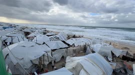 Khan Yunis Tents Damaged By Storms
