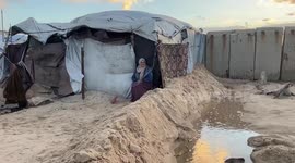 Khan Yunis Tents Damaged By Storms
