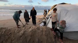 Khan Yunis Tents Damaged By Storms