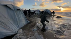 Khan Yunis Tents Damaged By Storms