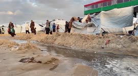Khan Yunis Tents Damaged By Storms