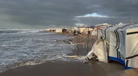 Khan Yunis Tents Damaged By Storms