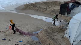 Khan Yunis Tents Damaged By Storms