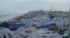 Khan Yunis Tents Damaged By Storms