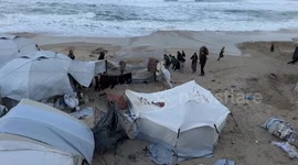 Khan Yunis Tents Damaged By Storms