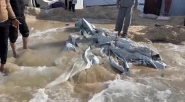 Khan Yunis Tents Damaged By Storms