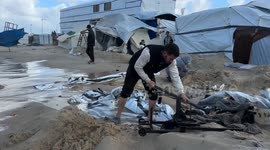 Khan Yunis Tents Damaged By Storms