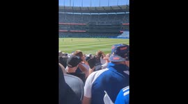 barmy army song Jingle Bells as England win ashes cricket match at mcg
