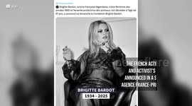 French actress Brigitte Bardot dies aged 91