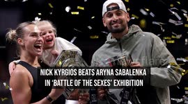 Nick Kyrgios Beats Aryna Sabalenka in 'Battle of the Sexes' Exhibition