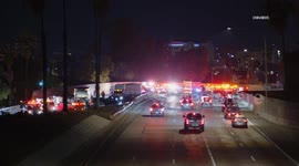 US, Los Angeles: Boyle Heights Major Multi-Vehicle Collision On 5 Freeway Injures 16