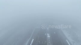 China: Heavy fog blankets Urumqi
