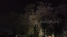 Ontario Canada was ravaged by a boxing day ice store leaving the town covered in ice