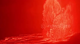 Kilauea volcano in Hawaii spews 700ft high lava fountains