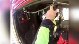 Italy: Dramatic Helicopter Rescue Of Wild Goat In Rivoli Veronese, Italy