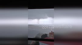 Three Massive Waterspouts Devastate Spanish Seaside Town