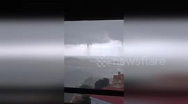 Spain: Three Massive Waterspouts Tear Through Spanish Coastline