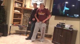 Friends Launch Little Brother Over The Couch