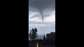 Waterspout spotted off the coast of Puerto de Mazarrón, Spain
